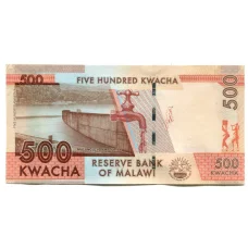 Банкнота 500 квача 2021 года  Малави (реверс)