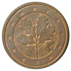Монета 1 евроцент 2002 года J Германия (аверс)