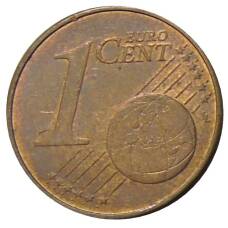 Монета 1 евроцент 2002 года J Германия (реверс)