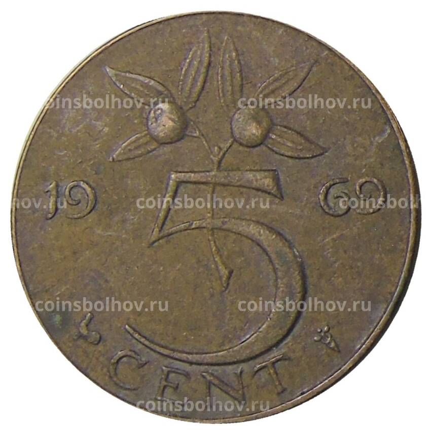 Монета 5 центов 1969 года Нидерланды