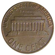 Монета 1 цент 1976 года D США (реверс)
