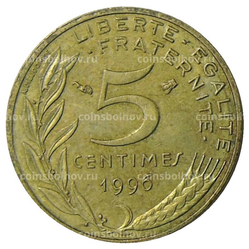 Монета 5 сантим 1996 года Франция