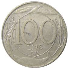 Монета 100 лир 1996 года Италия (аверс)