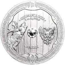 Монета 5 марок 2023 года Германия «Валькирия» (реверс)