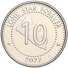 Монета 10 долларов 2022 года Либерия (реверс)