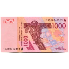 Банкнота 1000 франков 2003 года Кот д-Ивуар (буква А) (аверс)