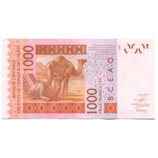 Банкнота 1000 франков 2003 года Кот д-Ивуар (буква А) (вид 2)