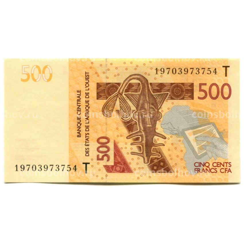 Банкнота 500 франков 2012 года Того (буква Т)