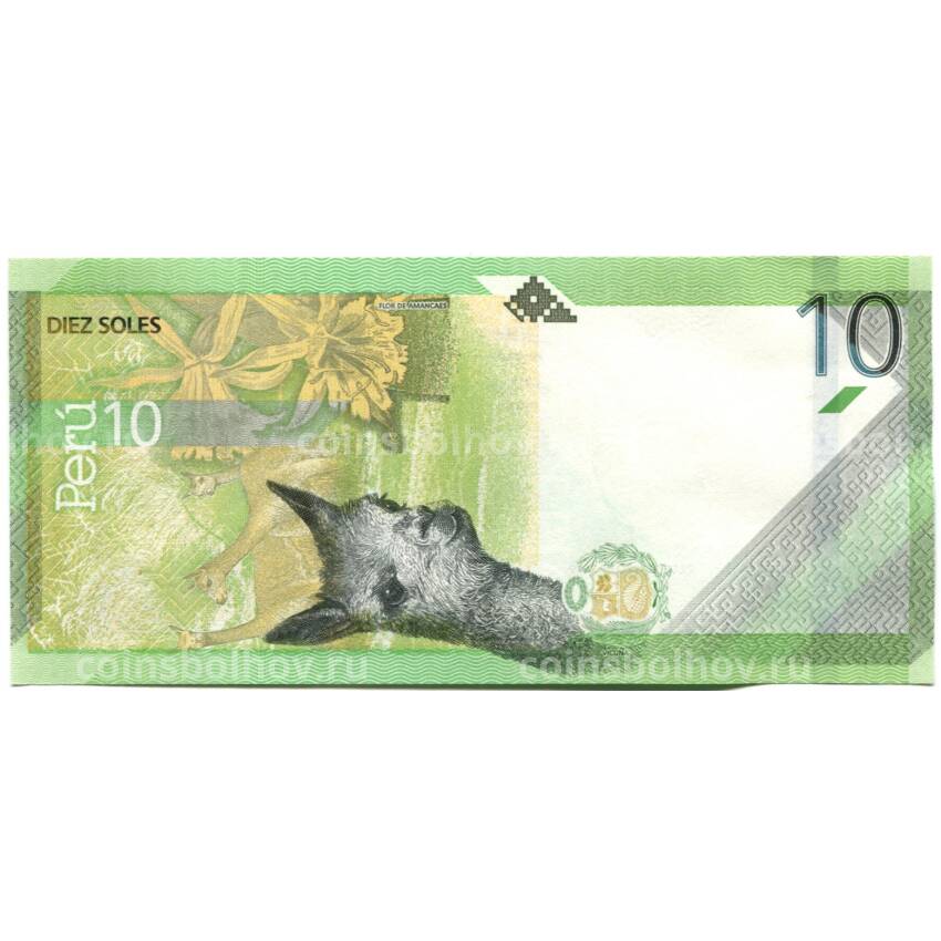 Банкнота 10 солей 2019 года Перу (вид 2)