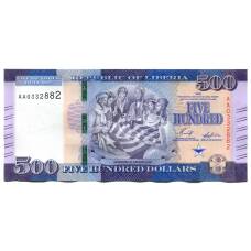 Банкнота 500 долларов 2022 года Либерия