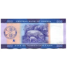 Банкнота 500 долларов 2022 года Либерия (вид 2)