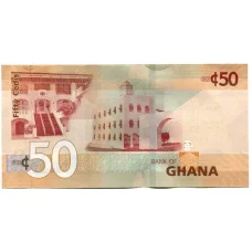 Банкнота 50 седи 2019 года Гана (реверс)