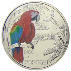 Монета 3 евро 2018 года Австрия — Попугай (аверс)