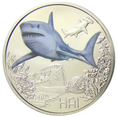 Монета 3 евро 2018 года Австрия —  Акула (аверс)