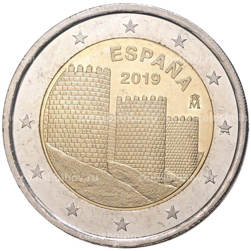 Монета 2 евро 2019 года Испания —  ЮНЕСКО — Авила