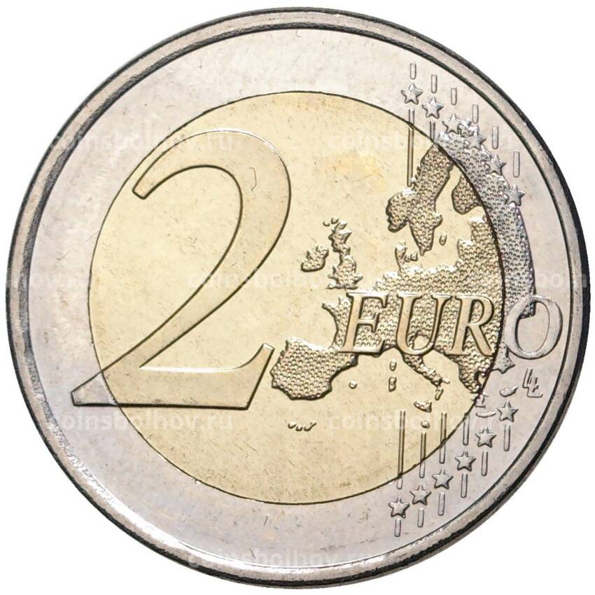 Монета 2 евро 2009 года Финляндия —  10 лет монетарной политики ЕС и введения евро (вид 2)