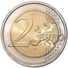 Монета 2 евро 2009 года Португалия-  10 лет монетарной политики ЕС и введения евро (реверс)