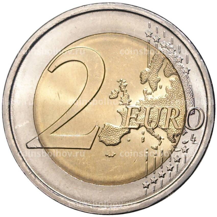 Монета 2 евро 2009 года Португалия-  10 лет монетарной политики ЕС и введения евро (вид 2)