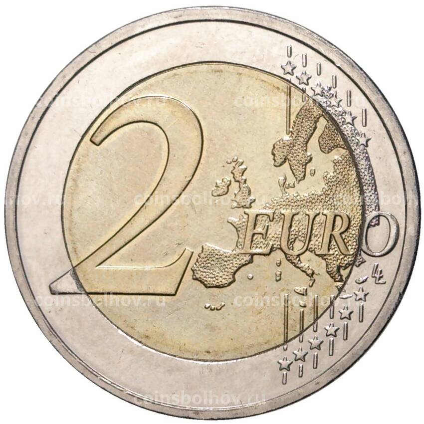 Монета 2 евро 2017 года Греция —  60 лет со дня смерти Никоса Казандзакиса (вид 2)