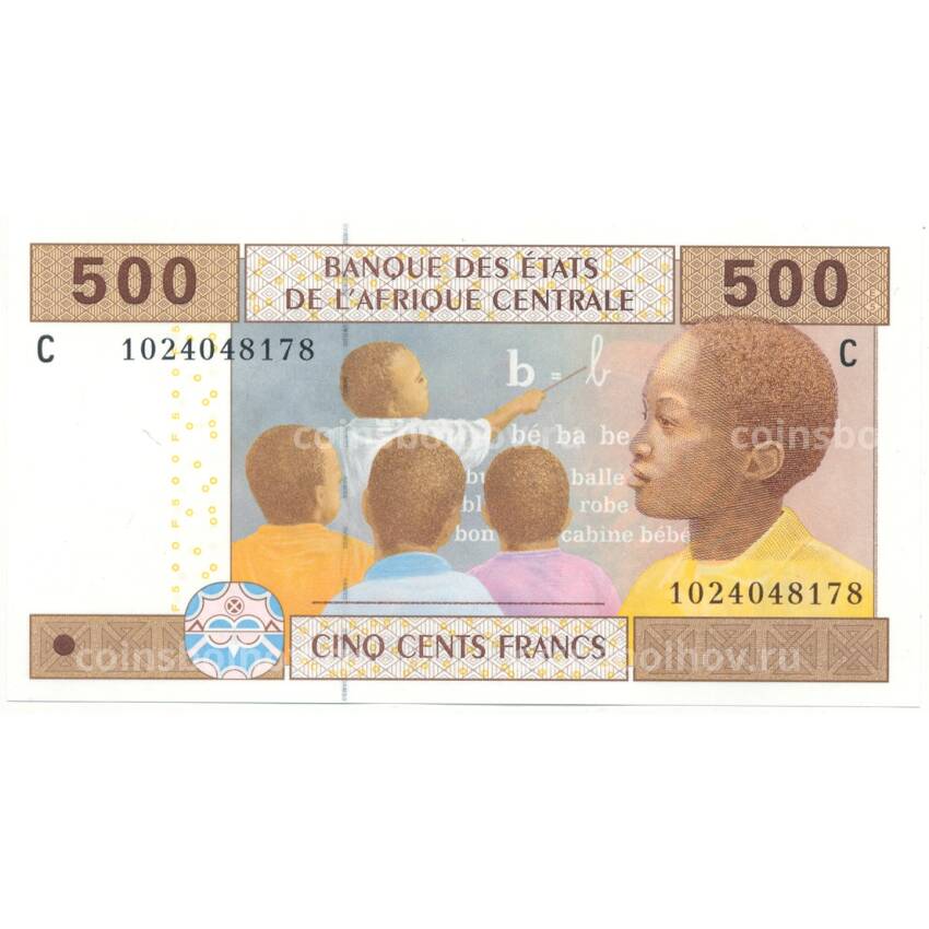 Банкнота 500 франков 2002 года Чад (буква С)