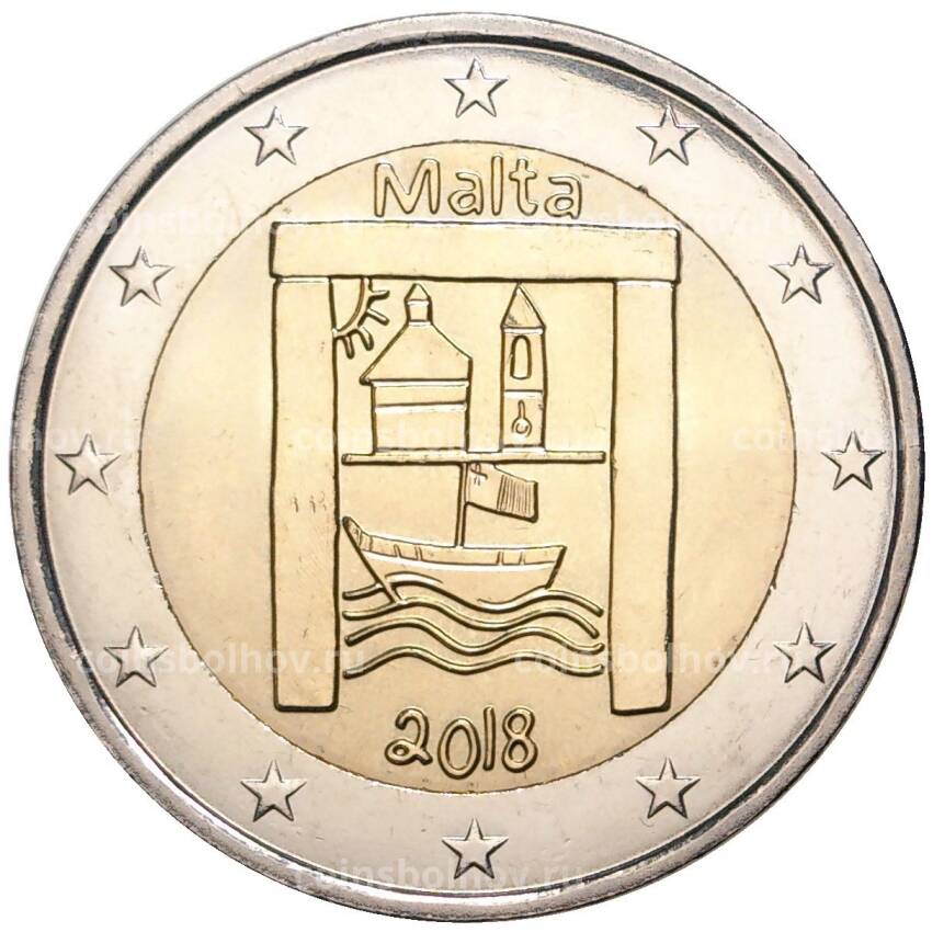 Монета 2 евро 2018 года Мальта —   Культурное наследие