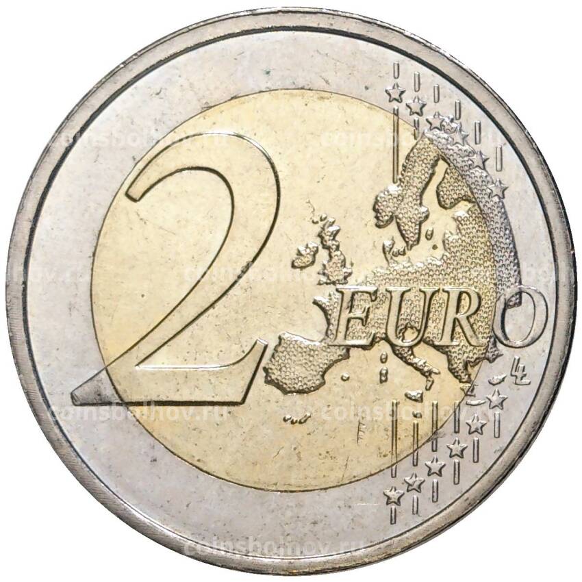 Монета 2 евро 2009 года Люксембург —  90 лет вступлению на престол Герцогини Шарлотты (вид 2)