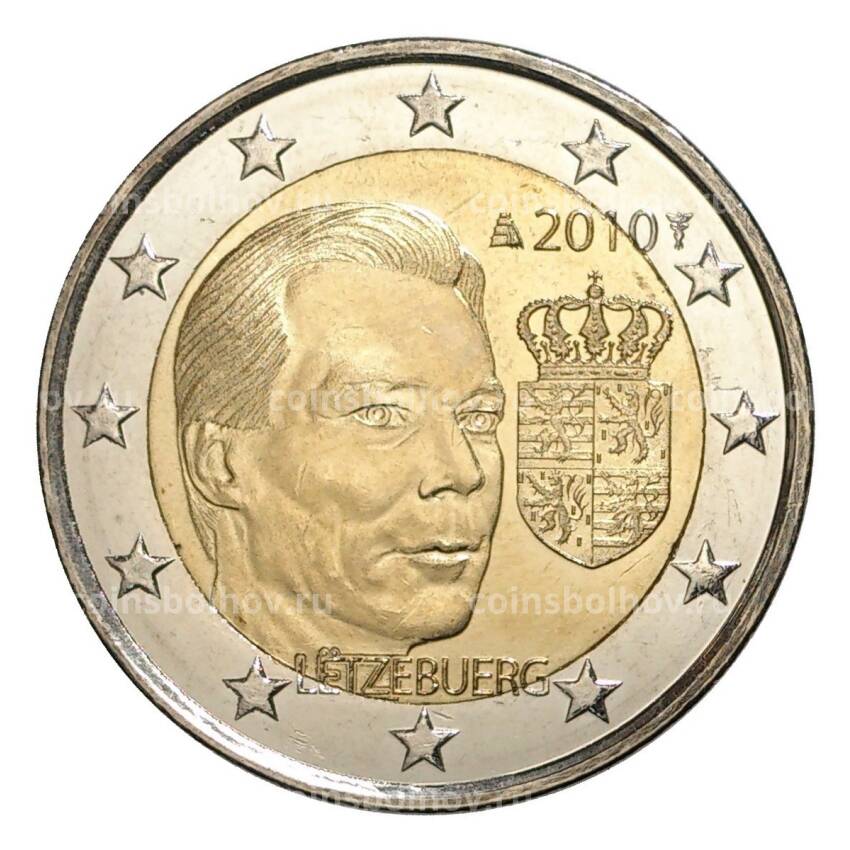 Монета 2 евро 2010 года Люксембург —  Герб Великого герцога Люксембурга