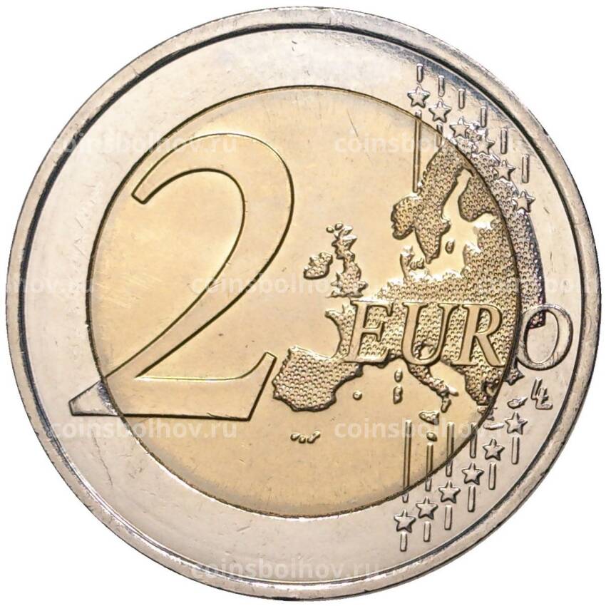 Монета 2 евро 2018 года Мальта —  Доисторические места Мальты — Храм Мнайдры (вид 2)