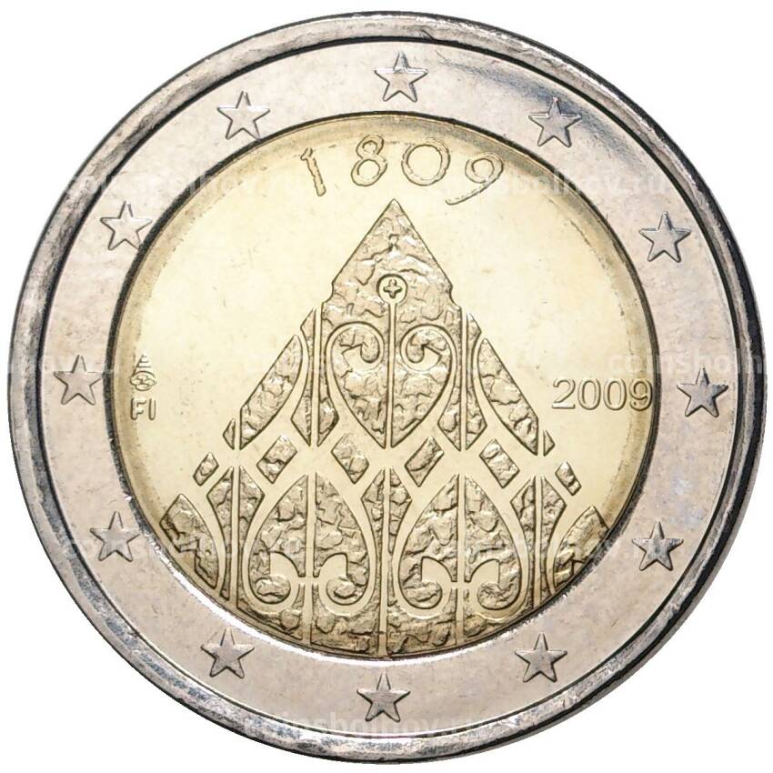 Монета 2 евро 2009 года Финляндия —  200 лет автономии Финляндии