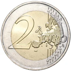 Монета 2 евро 2019 года Франция —  30 лет падению Берлинской стены (реверс)