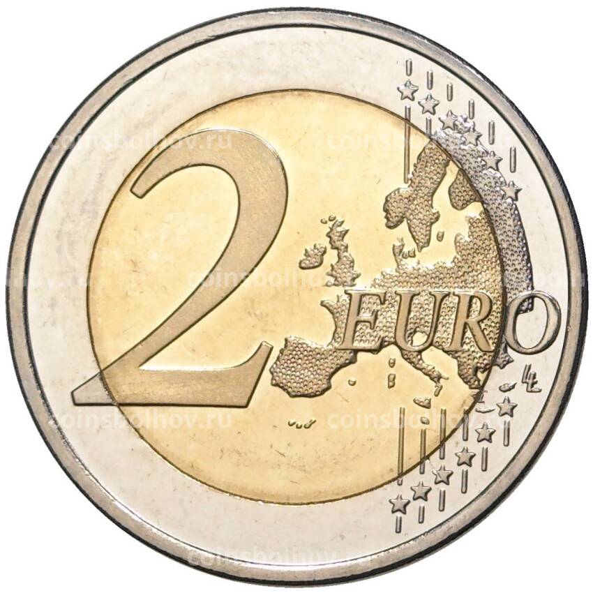Монета 2 евро 2010 года Словения —  200 лет Ботаническому саду Любляны (вид 2)