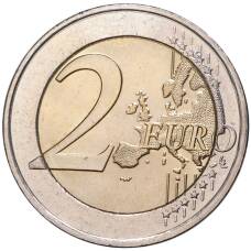 Монета 2 евро 2009 года Греция —  10 лет монетарной политики ЕС и введения евро (реверс)