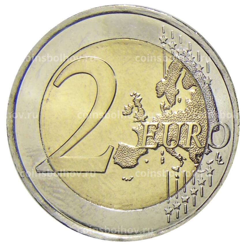 Монета 2 евро 2008 года Франция —  Председательство Франции в Европейском Союзе во 2-ой половине 2008 года (вид 2)