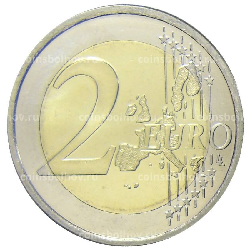 Монета 2 евро 2005 года Люксембург —  50 лет правящему монарху Анри Нассау и 100 лет со дня смерти герцога Адольфа (вид 2)