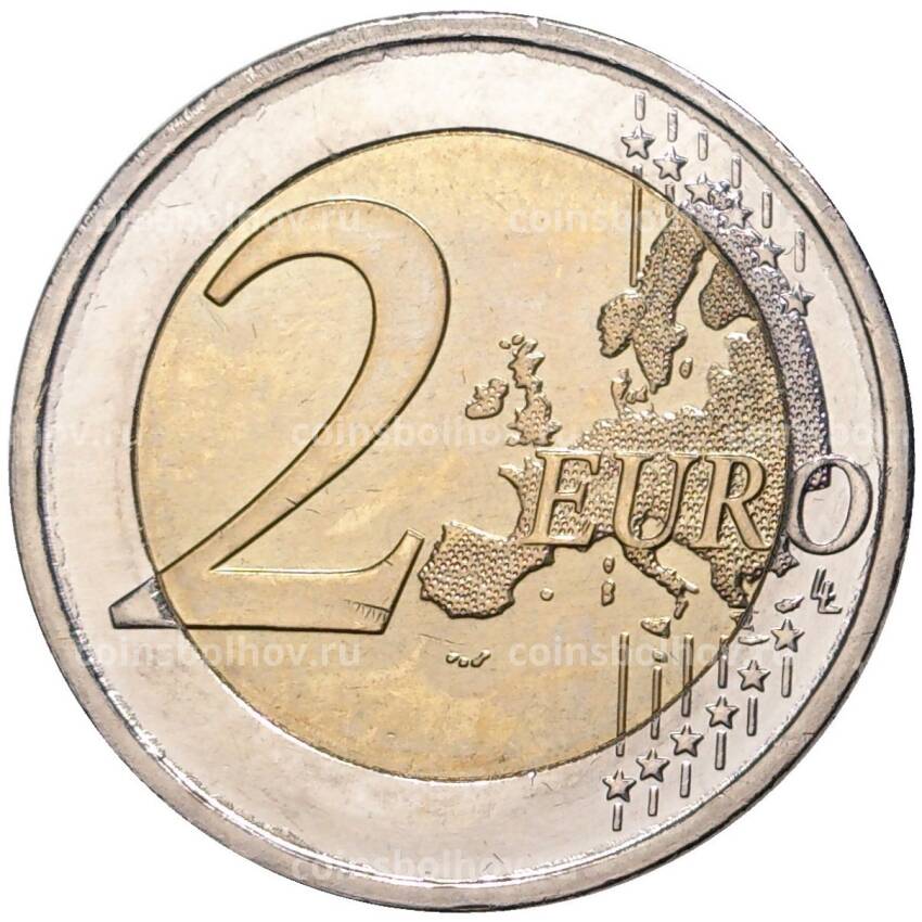 Монета 2 евро 2018 года Греция —  75 лет со дня смерти Костиса Паламаса (вид 2)