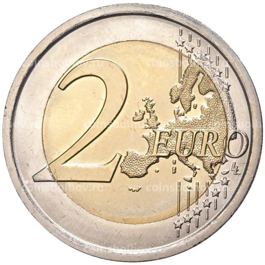 Монета 2 евро 2015 года Италия —  750 лет со дня рождения Данте Алигьери (вид 2)