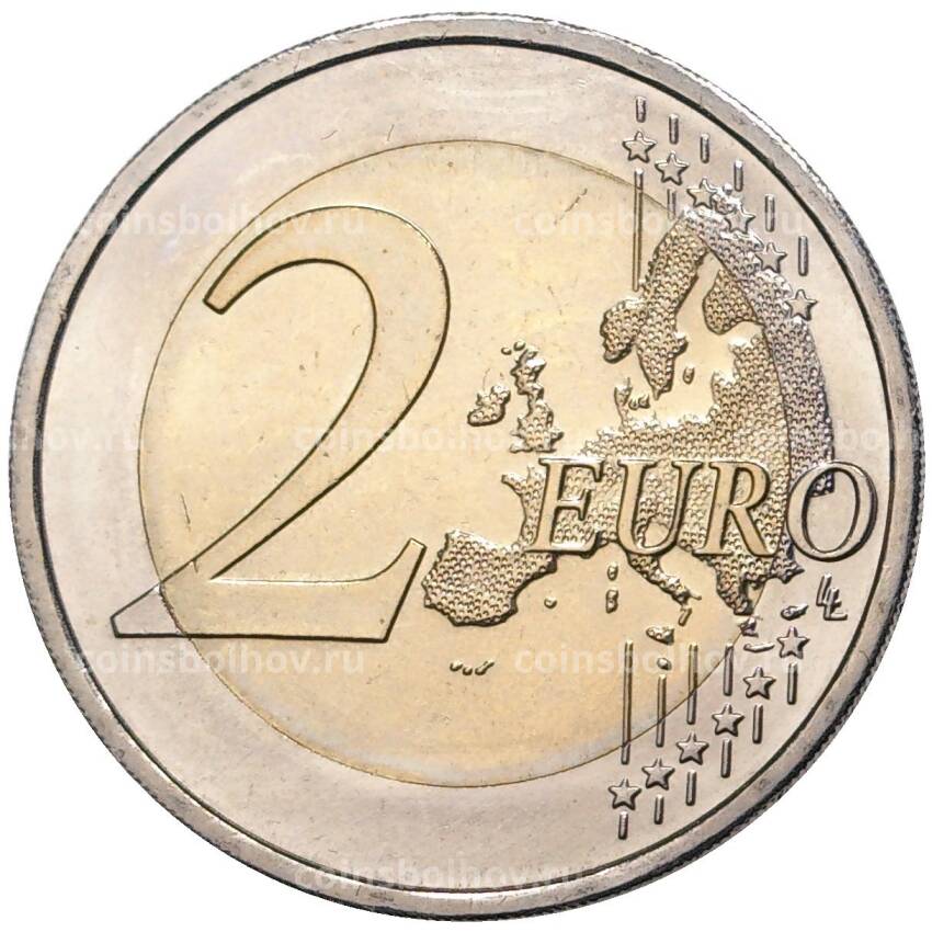 Монета 2 евро 2015 года Латвия —  Президентство Латвии в Совете ЕС (вид 2)