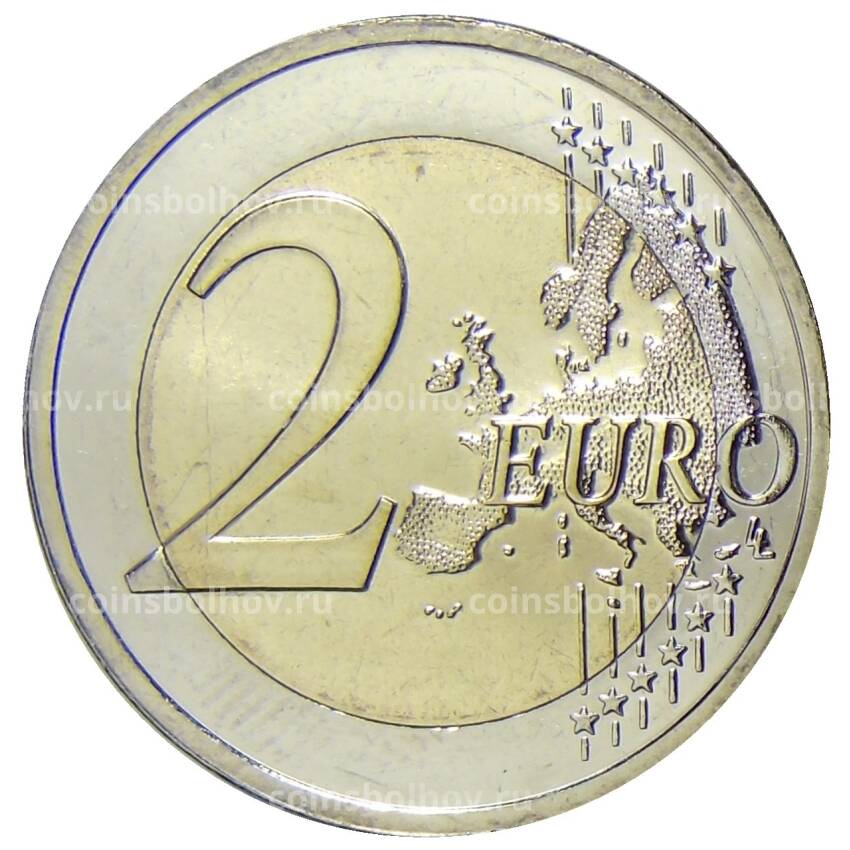 Монета 2 евро 2020 года Эстония —  100 лет Тартускому мирному договору между РСФСР и Эстонией (вид 2)
