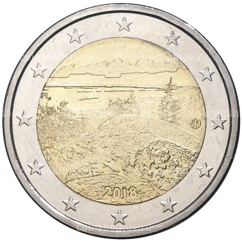 Монета 2 евро 2018 года Финляндия —   Национальные пейзажи Финляндии — Коли