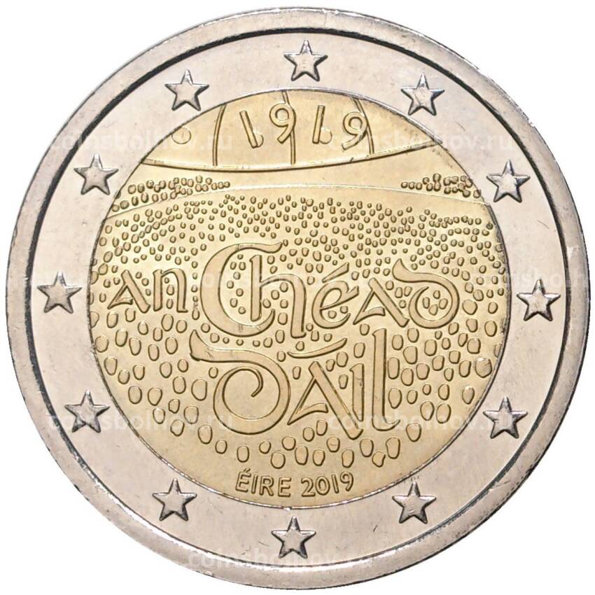 Монета 2 евро 2019 года Ирландия —  100 лет первому заседанию Дойл Эреан