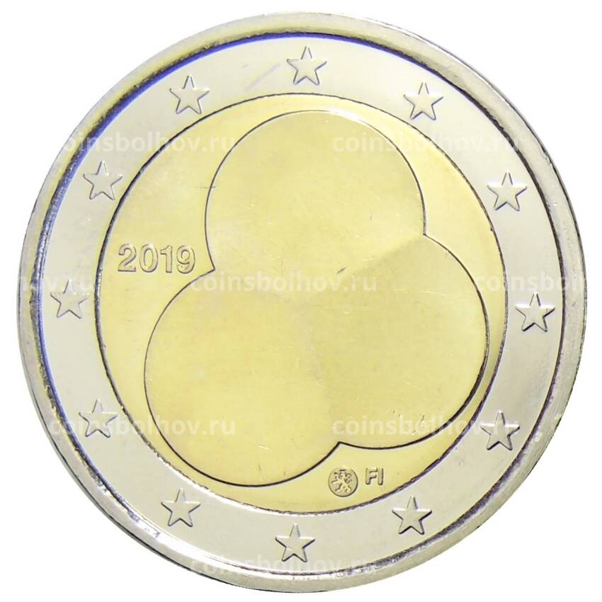 Монета 2 евро 2019 года Финляндия —  100 лет Конституции