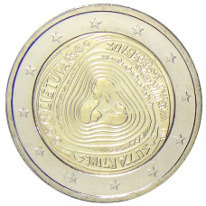 Монета 2 евро 2019 года Литва —  Народные литовские песни — Сутартинес (аверс)