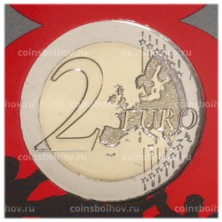 Монета 2 евро 2018 года Бельгия —  50 лет студенческим волнениям 1968 года (в блистере) (вид 2)
