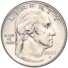 Монета 1/4 доллара (25 центов) 2023 года D США «Американские женщины — Бесси Колман» (реверс)