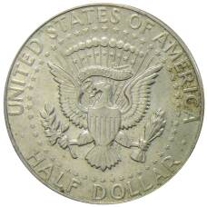 Монета 1/2 доллара (50 центов) 1967 года США (реверс)
