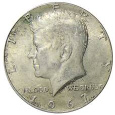 Монета 1/2 доллара (50 центов) 1967 года США (аверс)
