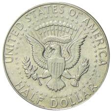 Монета 1/2 доллара (50 центов) 1968 года D США (реверс)