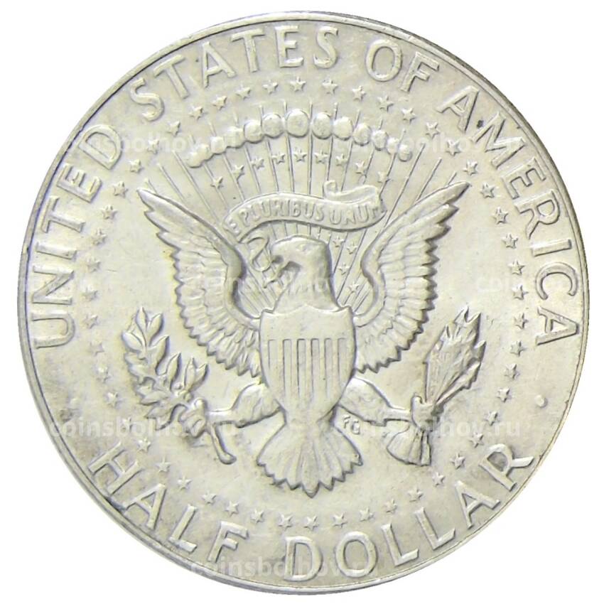 Монета 1/2 доллара (50 центов) 1969 года D США (вид 2)