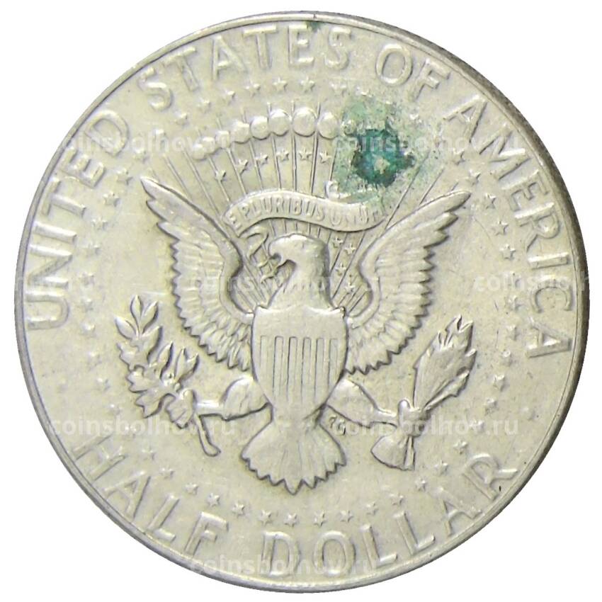 Монета 1/2 доллара (50 центов) 1969 года D США (вид 2)