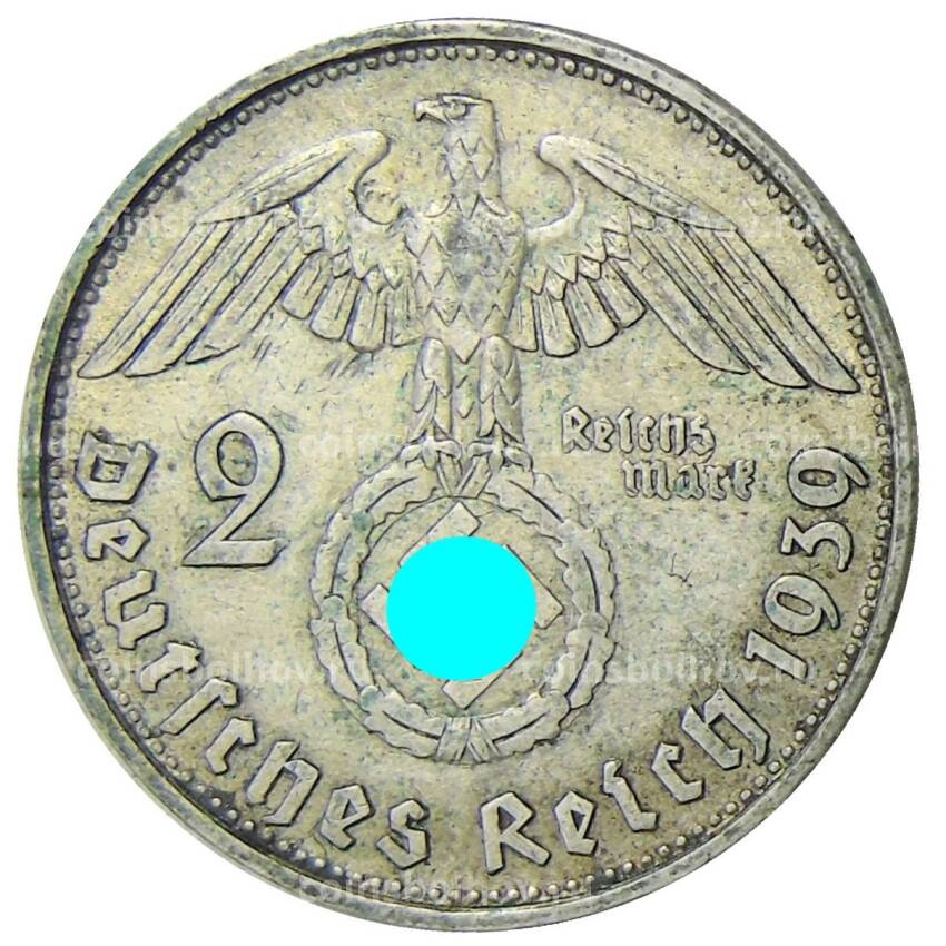 Монета 2 рейхсмарки 1939 года B Германия